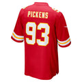 CAdoa KC.Chiefs #93 Zacch Pickens Red Team Game Jersey