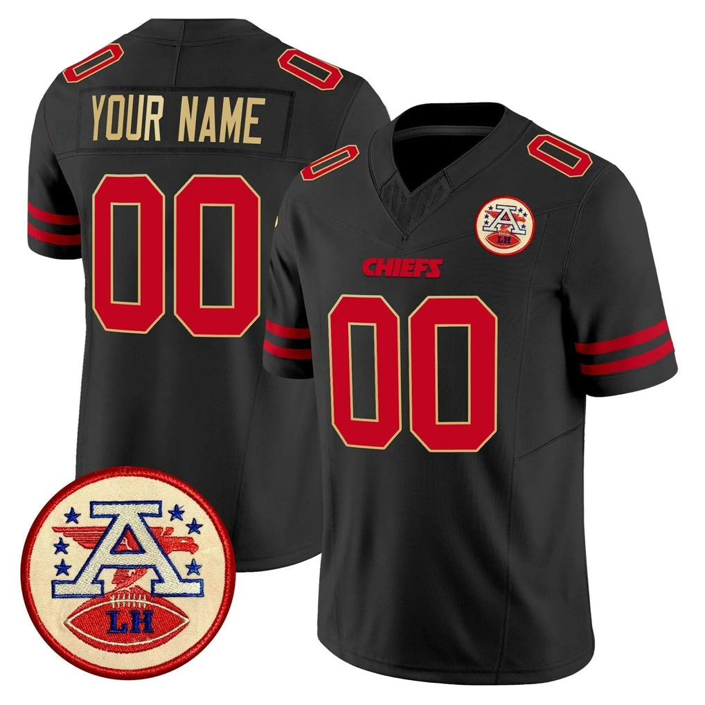Custom KC.Chiefs Black Limited Vapor F.U.S.E. Home Game Any Name & Numbers CAdoa Stitched Jerseys