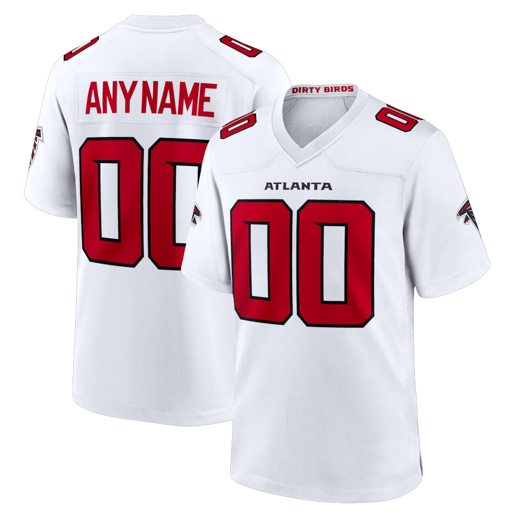 Custom A.Falcons White Replica Home Game Any Name & Numbers CAdoa Stitched Jerseys