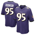 B.Ravens #95 Tavius Robinson Player Purple Color Rush Home Game CAdoa Stitched Jerseys