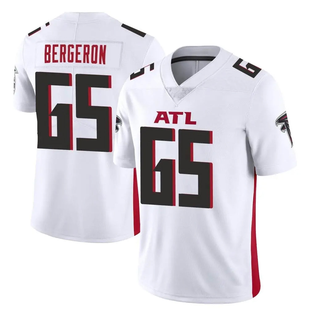 A.Falcons #65 Matthew Bergeron Player White Vapor Untouchable Limited Home Game CAdoa Stitched Jerseys