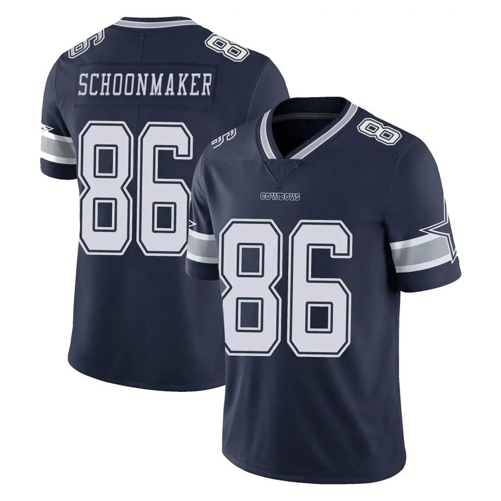 D.Cowboys #86 Luke Schoonmaker Player Navy Vapor Untouchable Limited Home Game CAdoa Stitched Jerseys