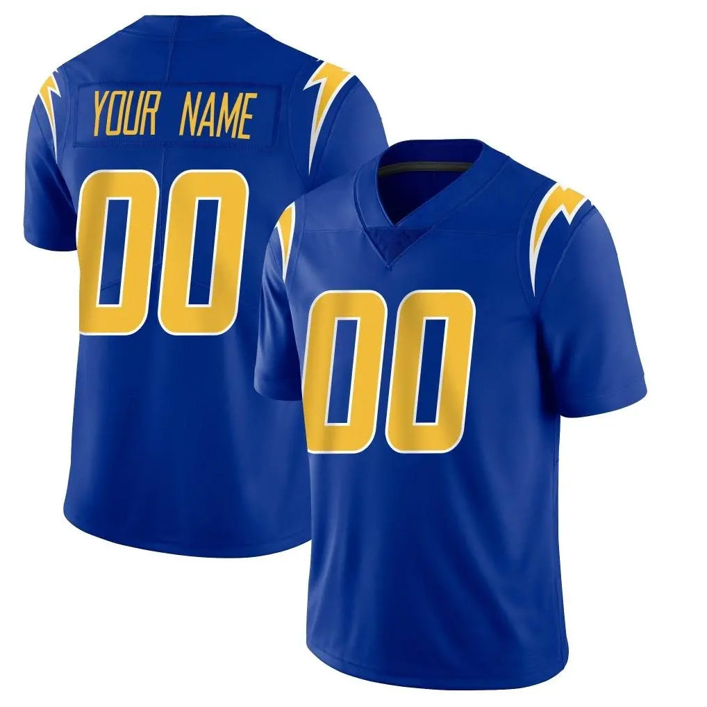Custom LA.Chargers Royal Limited Vapor Home Game Any Name & Numbers CAdoa Stitched Jerseys