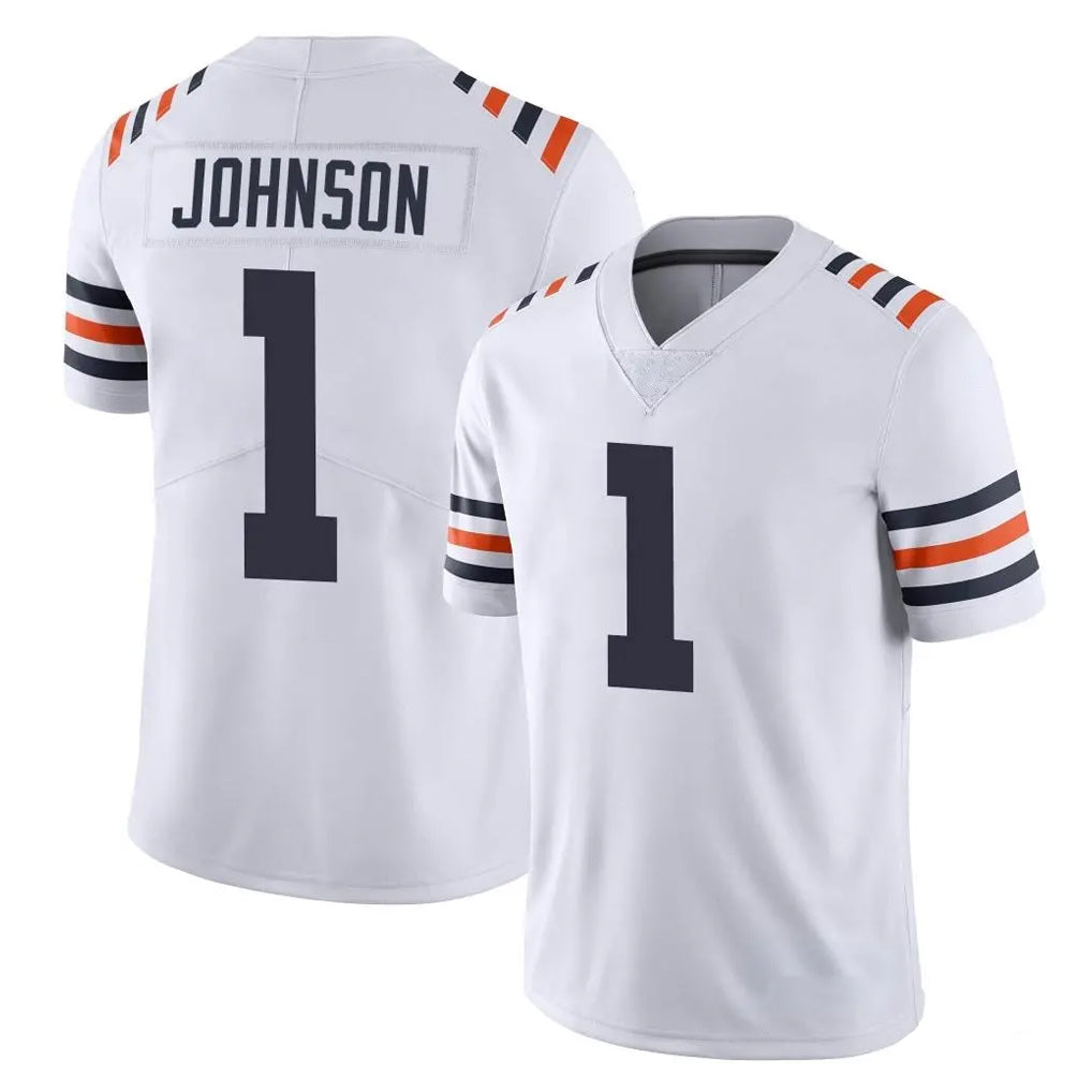 C.Bears #1 Jaylon Johnson Player White Classic Vapor Limited Home Game CAdoa Stitched Jerseys