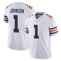 C.Bears #1 Jaylon Johnson Player White Classic Vapor Limited Home Game CAdoa Stitched Jerseys