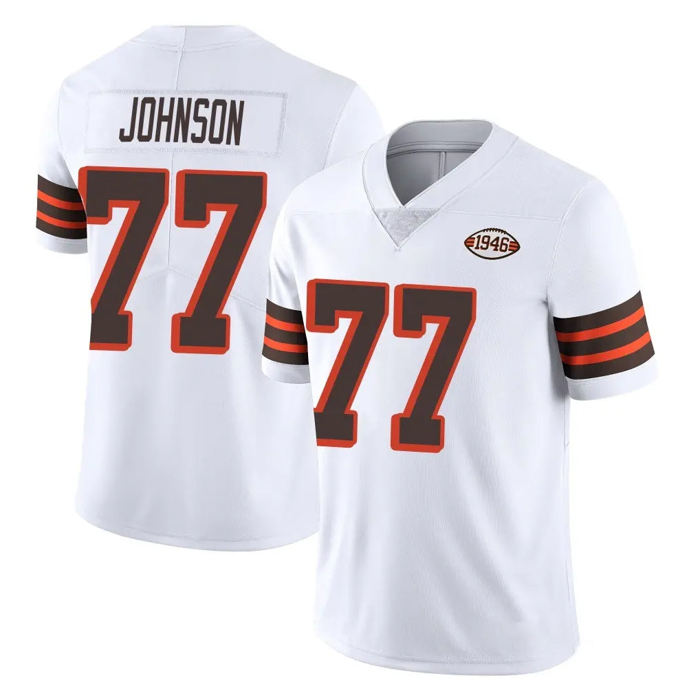 C.Browns #77 Zion Johnson Player White Limited  Vapor 1946 Collection Alternate Game CAdoa Stitched Jerseys