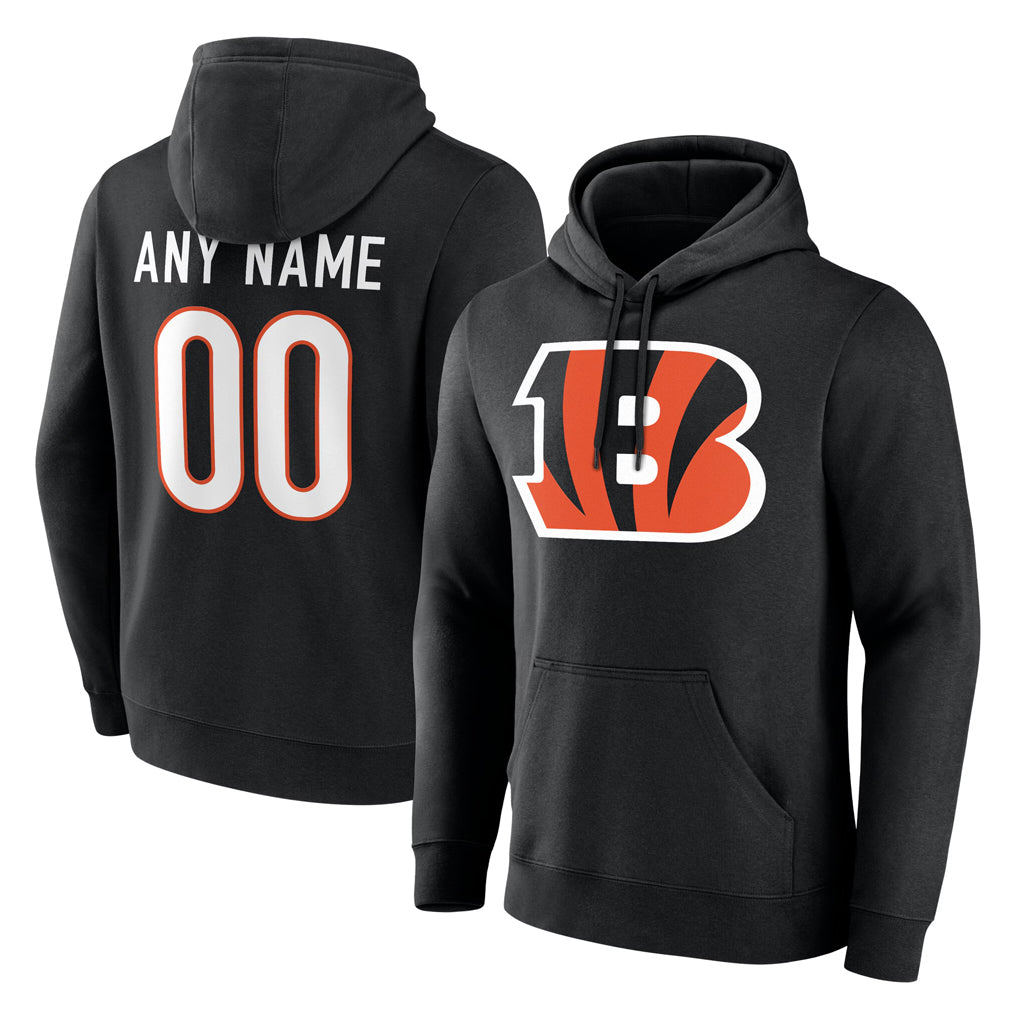 Custom C.Bengals Black Long Sleeve Hoodie Any Name & Numbers CAdoa Stitched Jerseys