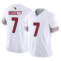 A.Cardinals #7 Jacoby Brissett Player White Vapor F.U.S.E. Limited Home Game CAdoa Stitched Jerseys