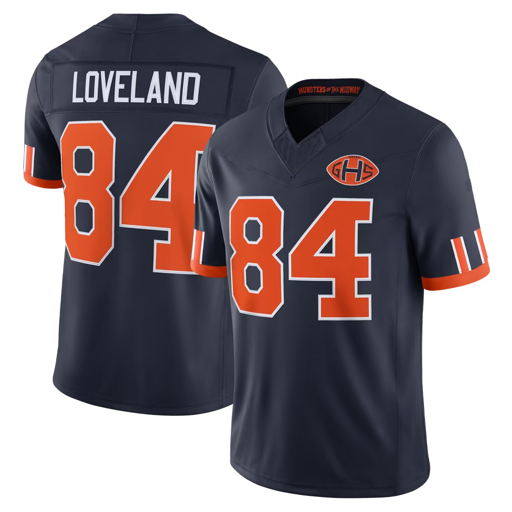 C.Bears #84 Colston Loveland Player Navy Limited 2026 Rivalries Collection Home Game CAdoa Stitched Jerseys