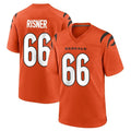 C.Bengals #66 Dalton Risner Player Orange Home Game CAdoa Stitched Jerseys