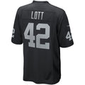 CAdoa LV.Raiders #42 Ronnie Lott Black Game Retired Player Jersey