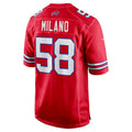 CAdoa B.Bills #58 Matt Milano Red Alternate Game Jersey