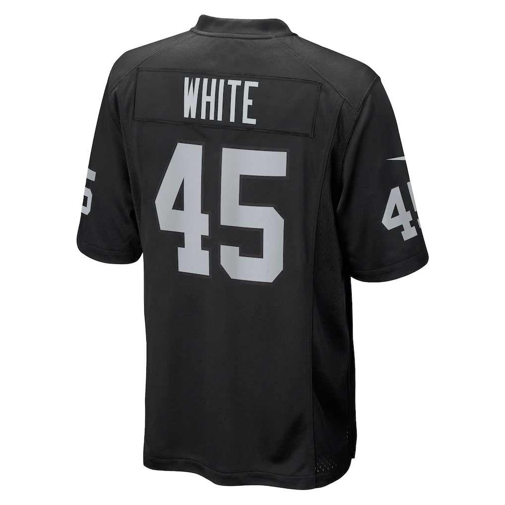 CAdoa LV.Raiders #45 Devin White Black Team Game Jersey