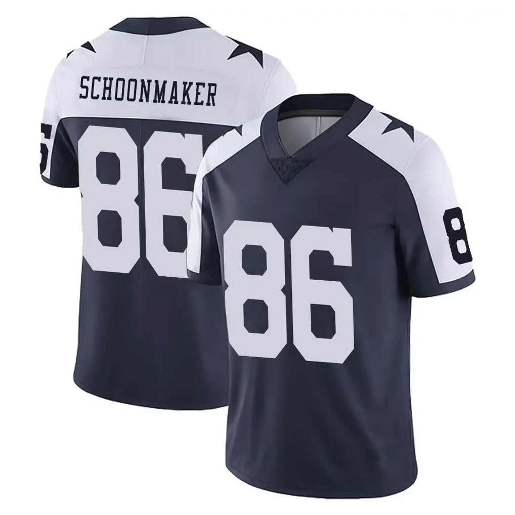 D.Cowboys #86 Luke Schoonmaker Player Navy-White Limited Alternate Vapor Untouchable Home Game CAdoa Stitched Jerseys