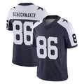D.Cowboys #86 Luke Schoonmaker Player Navy-White Limited Alternate Vapor Untouchable Home Game CAdoa Stitched Jerseys