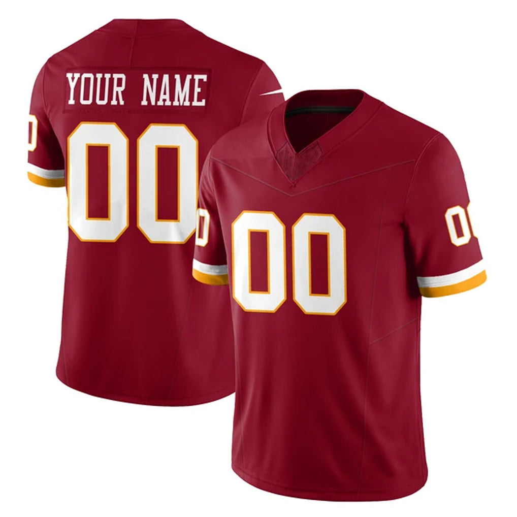 Custom W.Commanders Burgundy Limited Team Vapor F.U.S.E. Home Game Any Name & Numbers CAdoa Stitched Jerseys