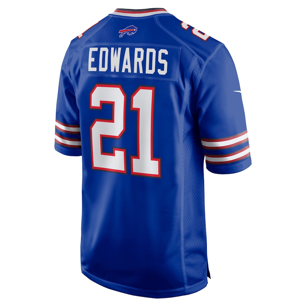 CAdoa B.Bills #21 Mike Edwards Royal Game Jersey