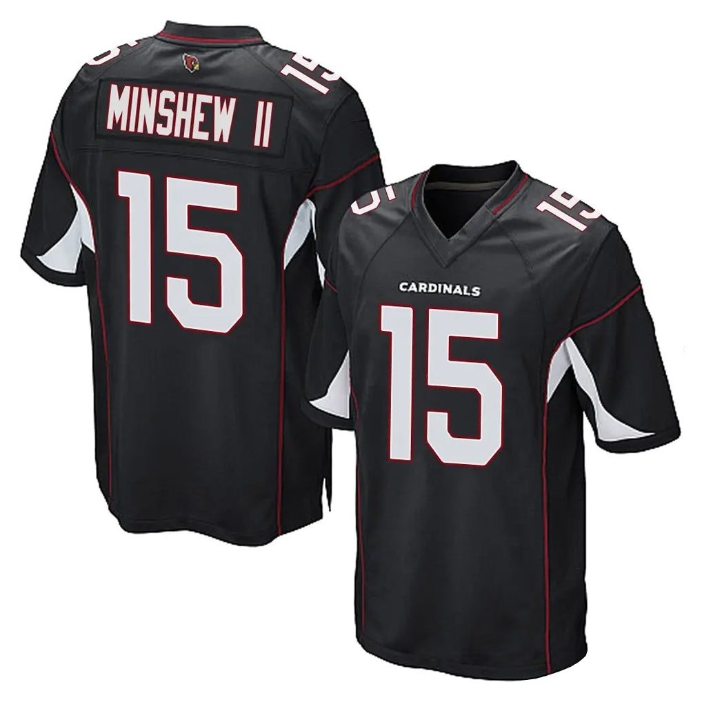 A.Cardinals #15 Gardner Minshew II Player Black Home Game CAdoa Stitched Jerseys