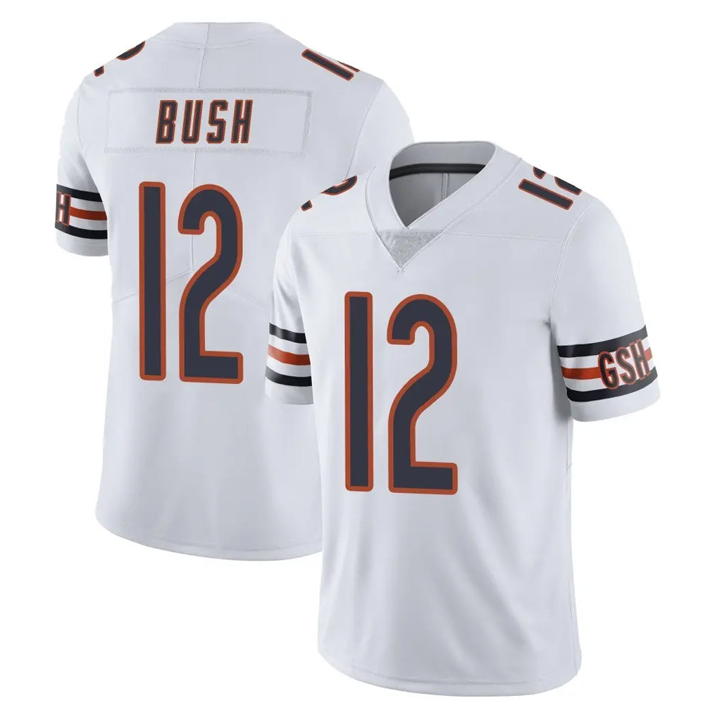 C.Bears #12 Devin Bush Player White Vapor Untouchable Limited Home Game CAdoa Stitched Jerseys