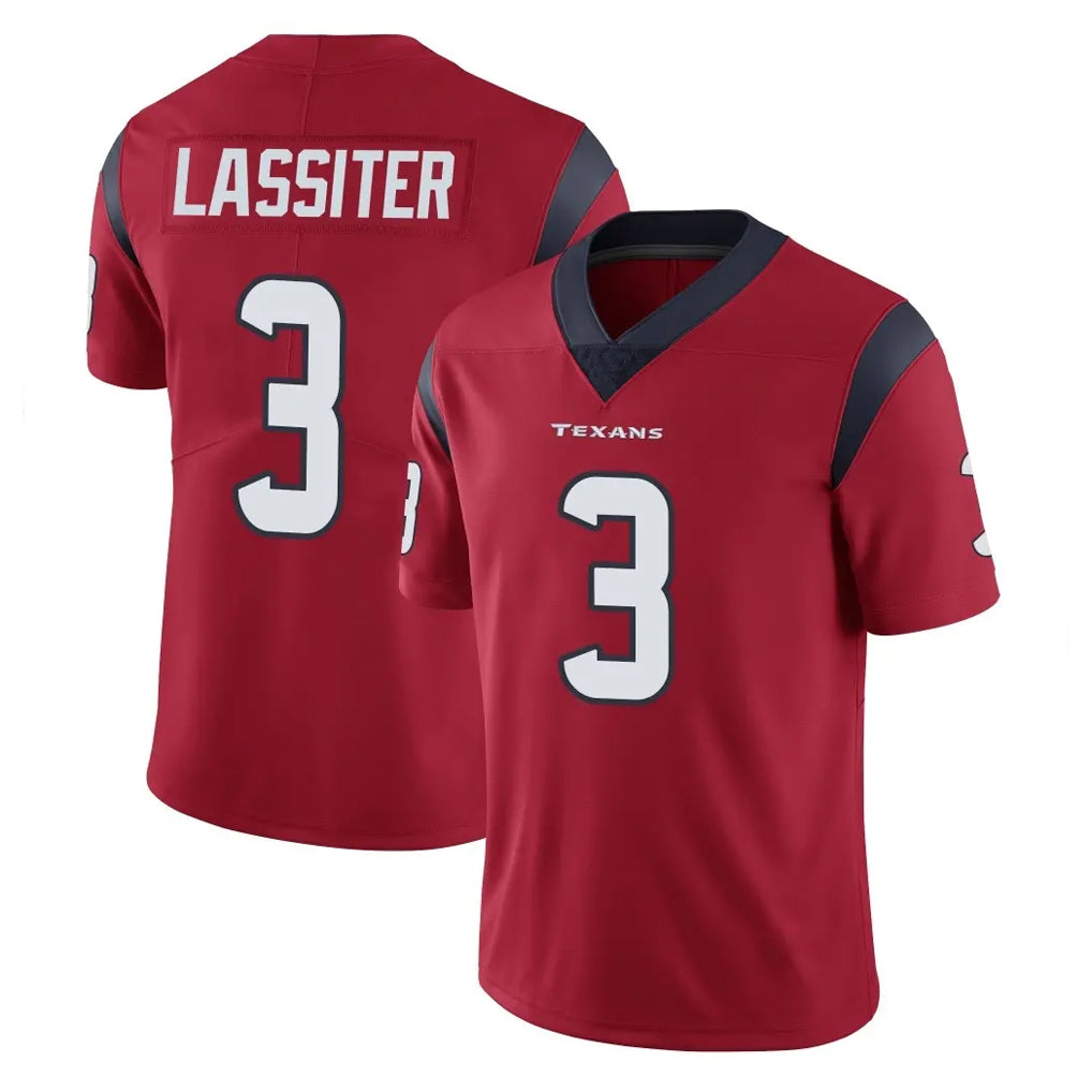 H.Texans #3 Kamari Lassiter Player Red Limited Vapor Untouchable Home Game CAdoa Stitched Jerseys