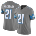 D.Lions #21 Roger McCreary Player Gray Vapor F.U.S.E. Limited Home Game CAdoa Stitched Jerseys