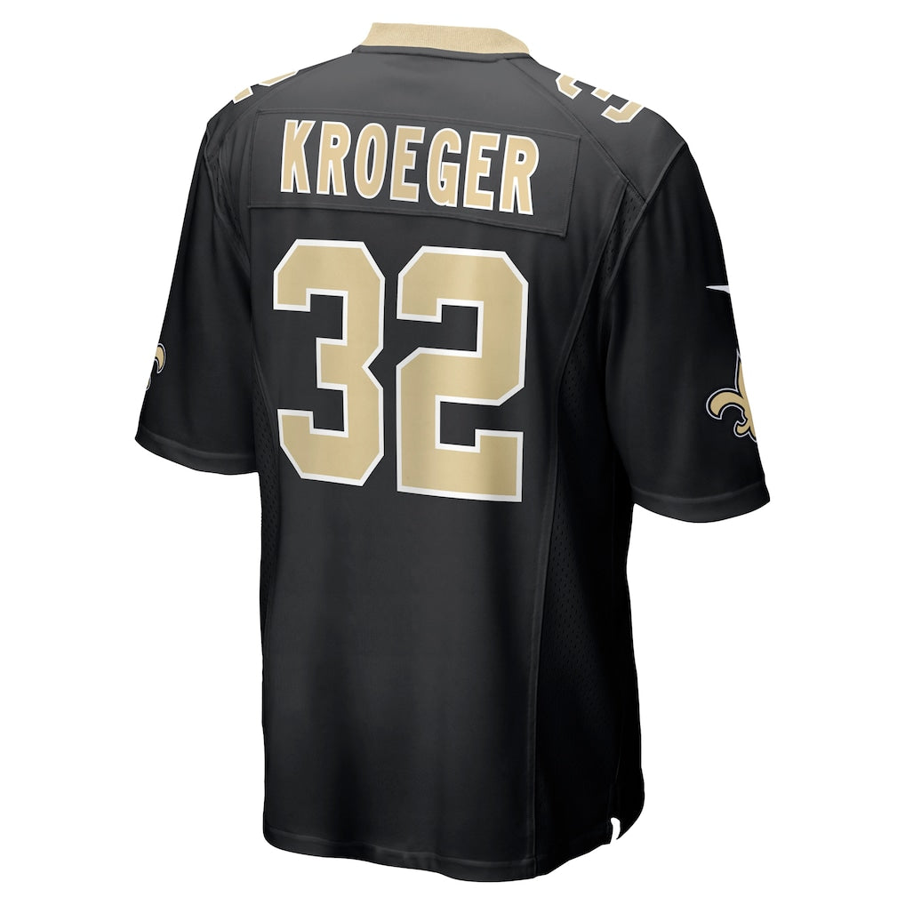 CAdoa NO.Saints #32 Kai Kroeger Black Team Game Jersey