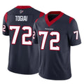 H.Texans #72 Tommy Togiai Player Navy Limited Vapor F.U.S.E. Home Game CAdoa Stitched Jerseys
