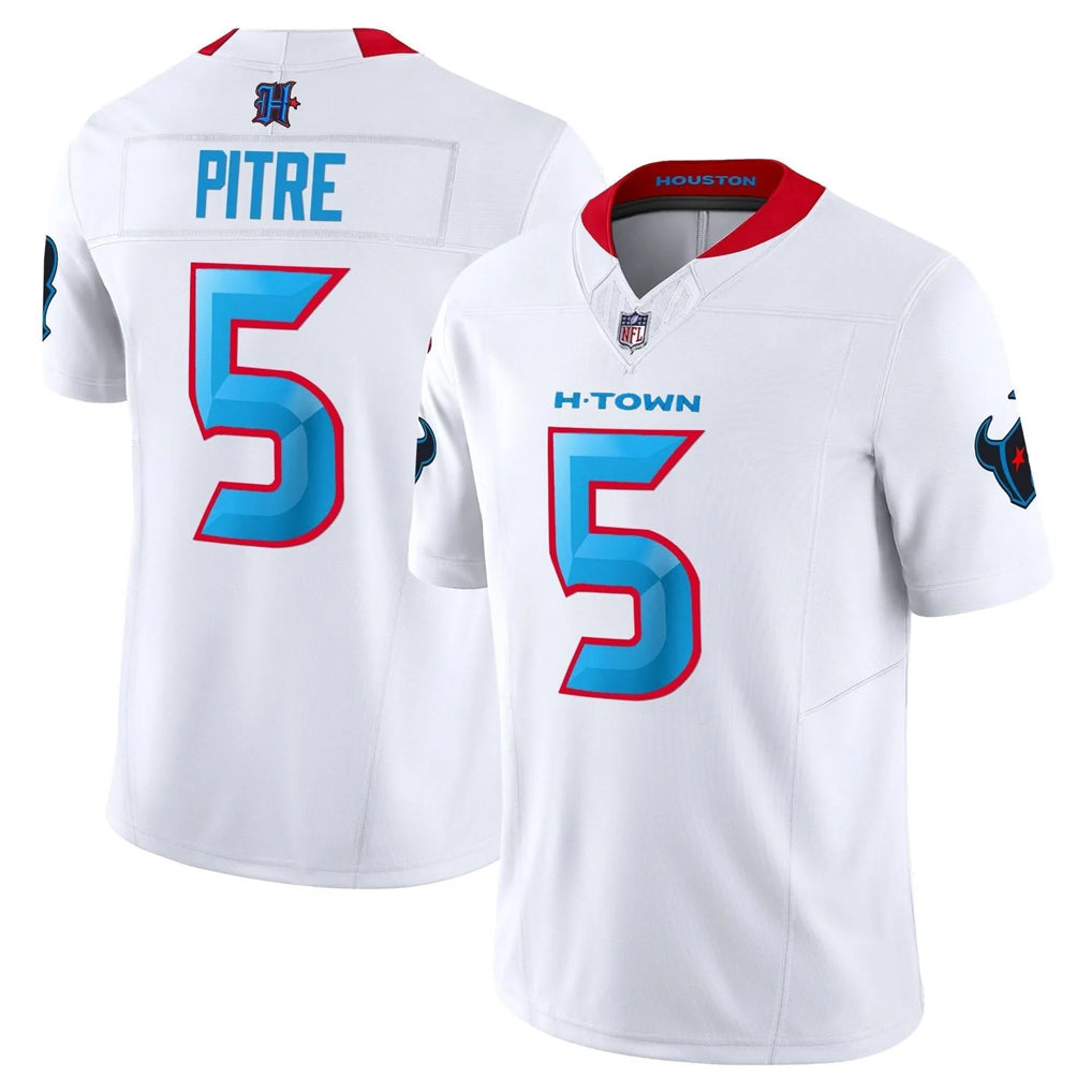 H.Texans #5 Jalen Pitre Player Whtie 2024 Vapor Limited Home Game CAdoa Stitched jerseys