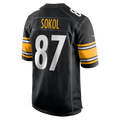 CAdoa P.Steelers #87 Matt Sokol Black Team Game Jersey