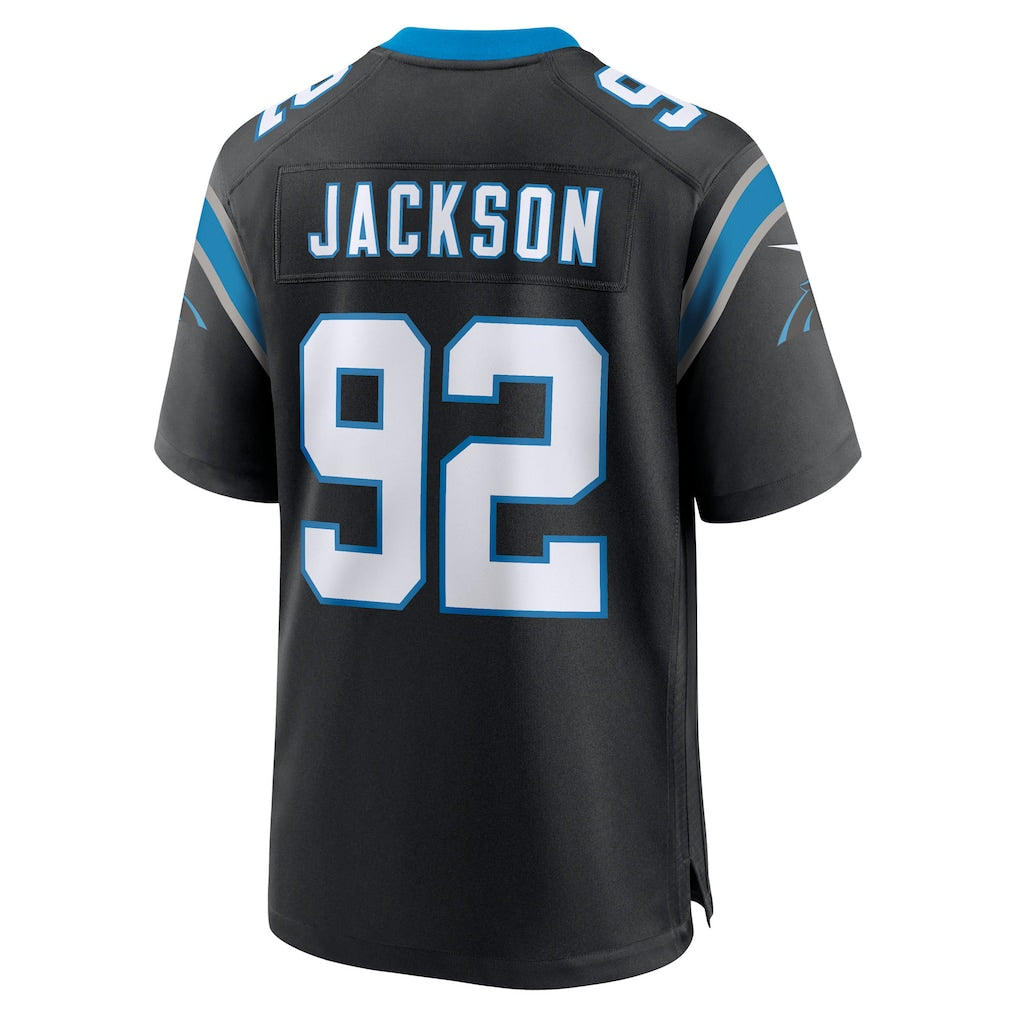 CAdoa C.Panthers #92 Cam Jackson Black Team Game Jersey