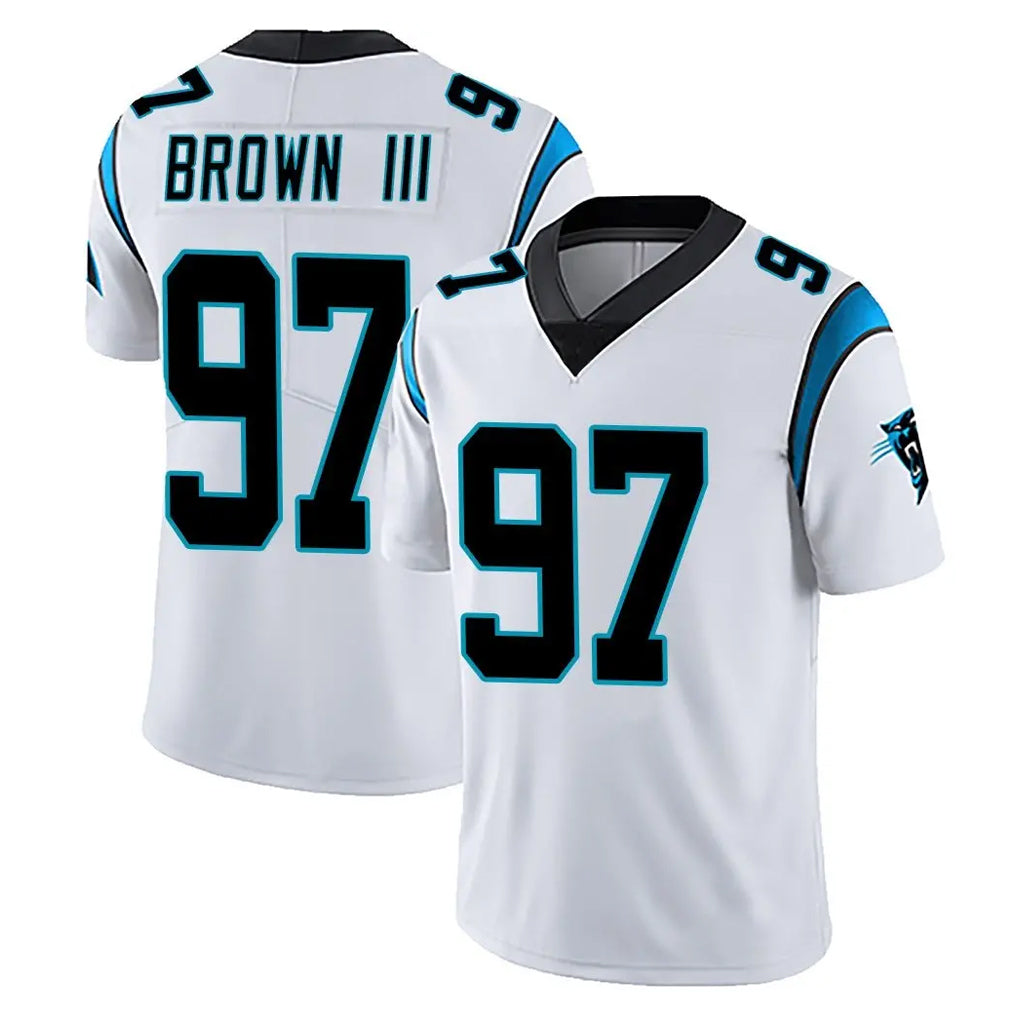 C.Panthers #97 Bobby Brown III Player White Vapor Untouchable Limited Game CAdoa Stitched Jerseys