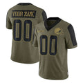 Custom C.Browns Olive Salute to Service Limited Home Game Any Name & Numbers CAdoa Stitched Jerseys