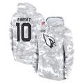 A.Cardinals #10 Josh Sweat Player Arctic Camo Limited Salute to Service Pullover Hoodies Game CAdoa Stitched Jerseys