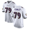 B.Ravens #79 Ronnie Stanley Player White Home Game CAdoa Stitched Jerseys