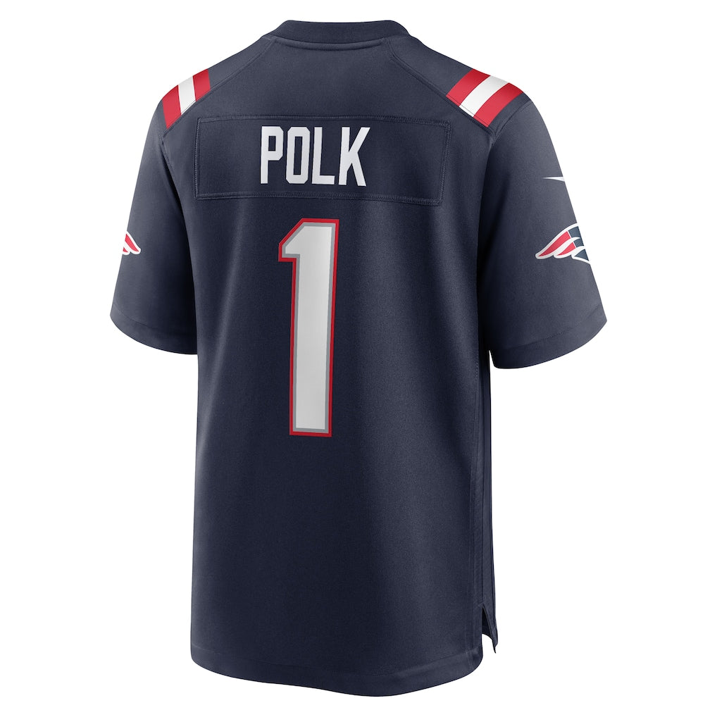 CAdoa NE.Patriots #1 Ja'Lynn Polk Navy Game Player Jersey