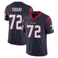 H.Texans #72 Tommy Togiai Player Navy Limited Vapor Untouchable Home Game CAdoa Stitched Jerseys