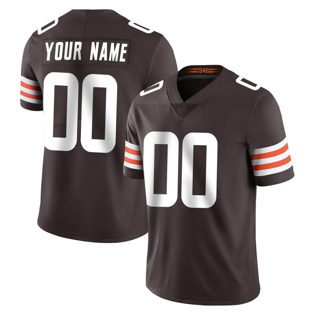 Custom C.Browns Brown Color Vapor Untouchable Limited Home Game Any Name & Numbers CAdoa Stitched Jerseys