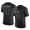 C.Bengals #66 Dalton Risner Player Black Reflective Limited Game CAdoa Stitched Jerseys
