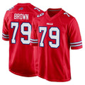 B.Bills #79 Spencer Brown Player Red Home Game CAdoa Stitched Jerseys