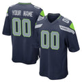 Custom S.Seahawks Navy Home Game Any Name & Numbers CAdoa Stitched Jerseys