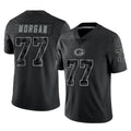 GB.Packers #77 Jordan Morgan Player Black Reflective Limited Home Game CAdoa Stitched Jerseys