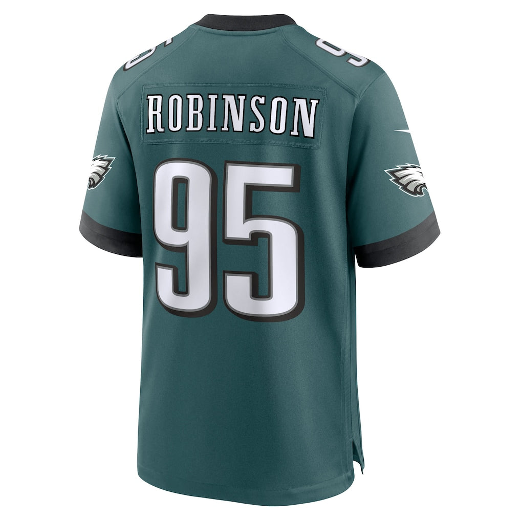 CAdoa P.Eagles #95 Ty Robinson Midnight Green Team Game Jersey