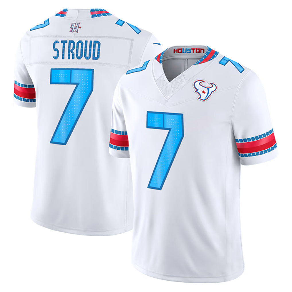 H.Texans #7 CJ Stroud Player Whtie 2026 Rivalries Vapor Limited Home Game CAdoa Stitched jerseys