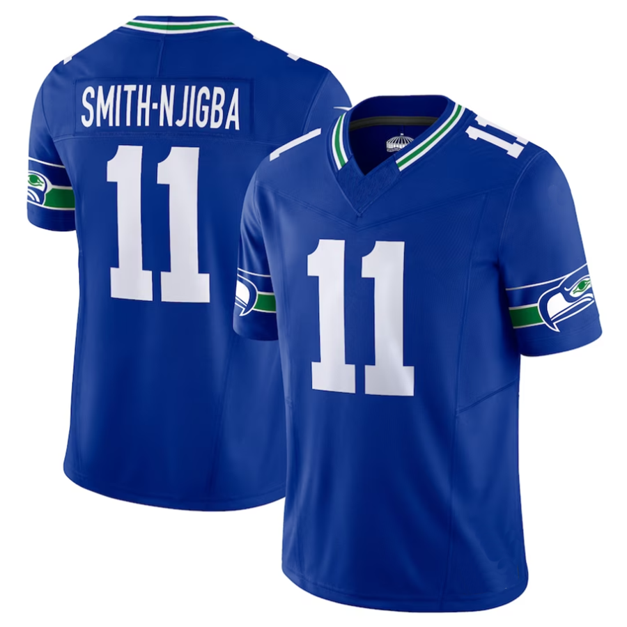 CAdoa #11 Jaxon Smith-Njigba Player S.Seahawks Royal Alternate Vapor F.U.S.E. Limited Stitched Jerseys
