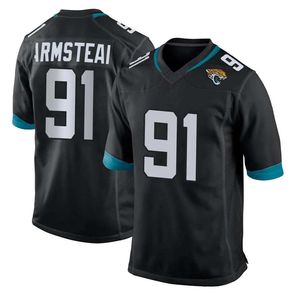 J.Jaguars #91 Arik Armstead Player Black Home Game CAdoa Stitched Jerseys
