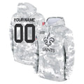 Custom NO.Saints Arctic Camo Salute to Service Pullover Hoodies Limited Game Any Name & Numbers CAdoa Stitched Jerseys
