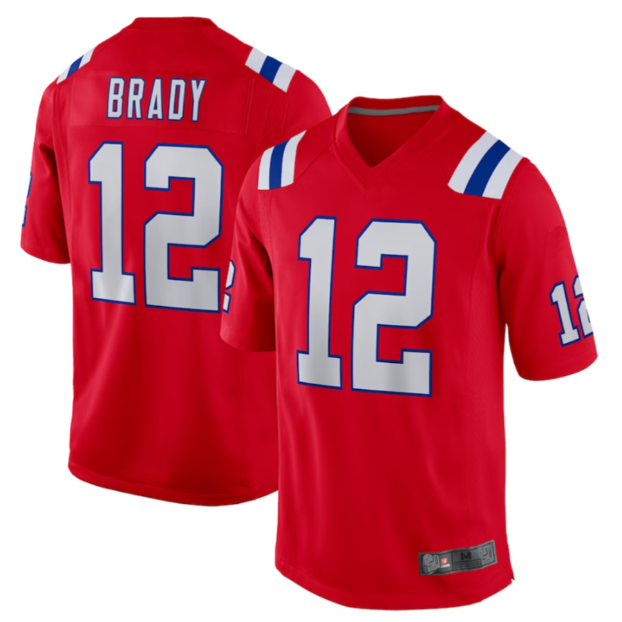 CAdoa NE.Patriots #12 Tom Brady Player Red Game Stitched Jerseys