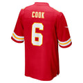 CAdoa KC.Chiefs #6 Bryan Cook Red Game Player Jersey