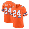 D.Broncos #24 Champ Bailey Player Orange Alternate Collection Throwback Game CAdoa Stitched Jerseys