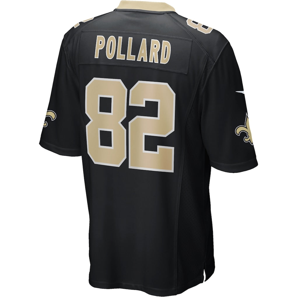 CAdoa NO.Saints #82 Bob Pollard Black Game Retired Player Jersey